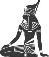 ai gegenereerd silhouet single oude Egyptische hiërogliefen symbool logo zwart kleur enkel en alleen vector