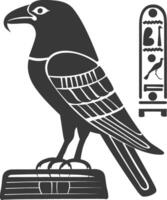 ai gegenereerd silhouet single oude Egyptische hiërogliefen symbool logo zwart kleur enkel en alleen vector