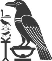 ai gegenereerd silhouet single oude Egyptische hiërogliefen symbool logo zwart kleur enkel en alleen vector