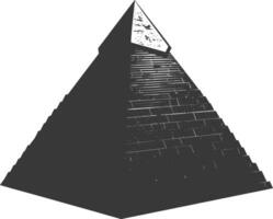 ai gegenereerd silhouet oude Egyptische piramide symbool logo zwart kleur enkel en alleen vector