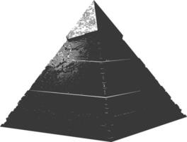 ai gegenereerd silhouet oude Egyptische piramide symbool logo zwart kleur enkel en alleen vector