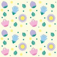 schattig hand- getrokken voorjaar bloemen naadloos patroon met bloemen voor kleding stof textiel kleding omhulsel papier Hoes banier huis decor abstract achtergronden vector illustratie