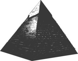 ai gegenereerd silhouet oude Egyptische piramide symbool logo zwart kleur enkel en alleen vector