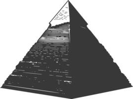 ai gegenereerd silhouet oude Egyptische piramide symbool logo zwart kleur enkel en alleen vector