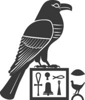 ai gegenereerd silhouet single oude Egyptische hiërogliefen symbool logo zwart kleur enkel en alleen vector