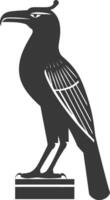 ai gegenereerd silhouet single oude Egyptische hiërogliefen symbool logo zwart kleur enkel en alleen vector