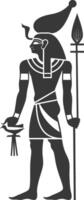 ai gegenereerd silhouet single oude Egyptische hiërogliefen symbool logo zwart kleur enkel en alleen vector