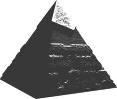 ai gegenereerd silhouet oude Egyptische piramide symbool logo zwart kleur enkel en alleen vector