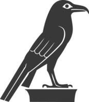 ai gegenereerd silhouet single oude Egyptische hiërogliefen symbool logo zwart kleur enkel en alleen vector