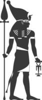 ai gegenereerd silhouet single oude Egyptische hiërogliefen symbool logo zwart kleur enkel en alleen vector