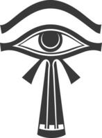 ai gegenereerd silhouet single oude Egyptische hiërogliefen symbool logo zwart kleur enkel en alleen vector