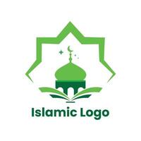 Islamitisch logo sjabloon, lint Islamitisch koepel paleis logo ontwerp sjabloon. moskee logo ideeën. inspiratie logo ontwerp. sjabloon vector illustratie.