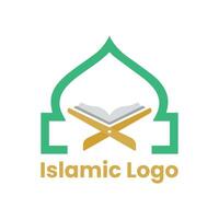 Islamitisch logo sjabloon, lint Islamitisch koepel paleis logo ontwerp sjabloon. moskee logo ideeën. inspiratie logo ontwerp. sjabloon vector illustratie.