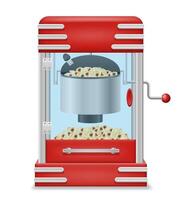 popcorn maken machine zoet tussendoortje vector illustratie geïsoleerd Aan wit achtergrond