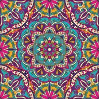 naadloos bloemen patroon met mandala vector illustratie