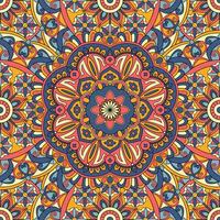 naadloos bloemen patroon met mandala vector illustratie