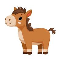 schattig grappig paard vector