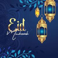 eid al-fitr mubarak Islamitisch festival vector