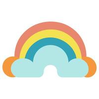 een boho regenboog kleurrijk illustratie vector vrij