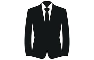 pak silhouet, mannen blazer of jasje symbool gemakkelijk silhouet icoon Aan achtergrond vector