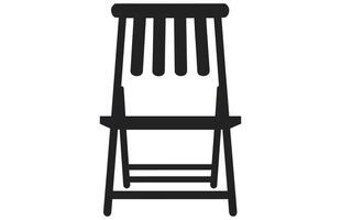 vouwen stoel silhouet, vouwen stoel vector illustratie.stoelen vector silhouet