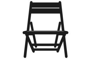 vouwen stoel silhouet, vouwen stoel vector illustratie.stoelen vector silhouet