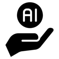 hand glyph icoon vector