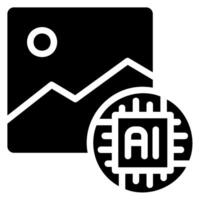 ai toepassing glyph icoon vector