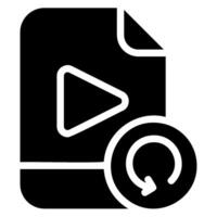 video glyph-pictogram vector