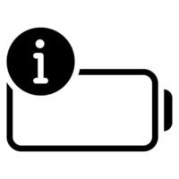 batterij glyph-pictogram vector