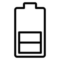 pictogram halve batterij line vector