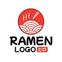 logo ramen Japans voedsel wit achtergrond vector