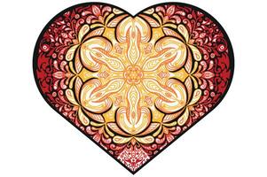 liefde mandala ornament vector ontwerp voor Valentijn decoratie