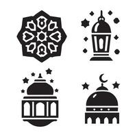 emblemen voor Islamitisch heilig vakantie Ramadan. Ramadan kareem kalligrafie. Ramadan tradities. Ramadan groet. het beste badges reeks voor uw ontwerp. gemakkelijk voor Bewerk en gebruiken. vector