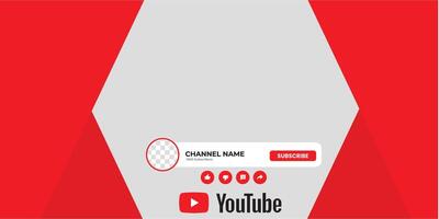 youtube kanaal Hoes draadframe. youtube banier voor ontwerp uw kanaal. youtube kanaal naam lager derde vector