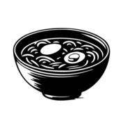 ramen noedels. vector illustratie voor mascotte logo of stickeraziatisch Japans traditioneel voedsel keuken. klem kunst, menu, poster, afdrukken, banier