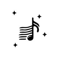 muziek- notities, liedje, melodie of afstemmen vlak vector icoon voor musical