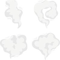 tekenfilm rook wolk pictogrammen. grappig wolken element. vector illustratie