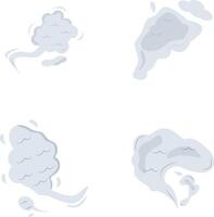 tekenfilm rook wolk illustratie set. abstract ontwerp stijl. geïsoleerd vector. vector