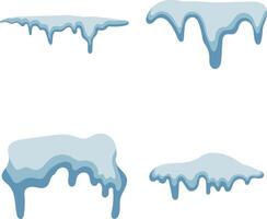 sneeuwmuts grens illustratie. met abstract decoratie vector