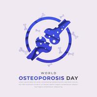 wereld osteoporose dag papier besnoeiing stijl vector ontwerp illustratie voor achtergrond, poster, banier, reclame, groet kaart