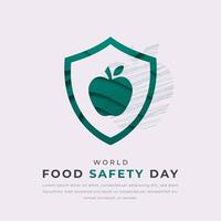 wereld voedsel veiligheid dag papier besnoeiing stijl vector ontwerp illustratie voor achtergrond, poster, banier, reclame, groet kaart