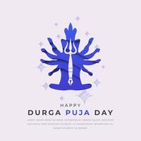 gelukkig durga puja dag papier besnoeiing stijl vector ontwerp illustratie voor achtergrond, poster, banier, reclame, groet kaart