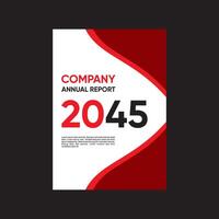 rood 2045 bedrijf jaar- verslag doen van - titel ontwerp vector