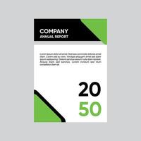 bedrijf jaar- verslag doen van groen en zwart sjabloon vector