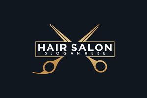 haar- besnoeiing element ontwerp met schoonheid salon vector