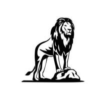 leeuw logo, Koninklijk koning dier, vector illustratie icoon