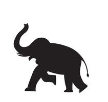 olifant rennen silhouet vector