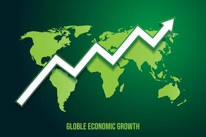 wereld economie voorraad markt financieel groei vector