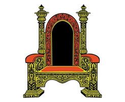 Koninklijk luxueus troon stoel schetsen hand- getrokken vector illustratie geïsoleerd